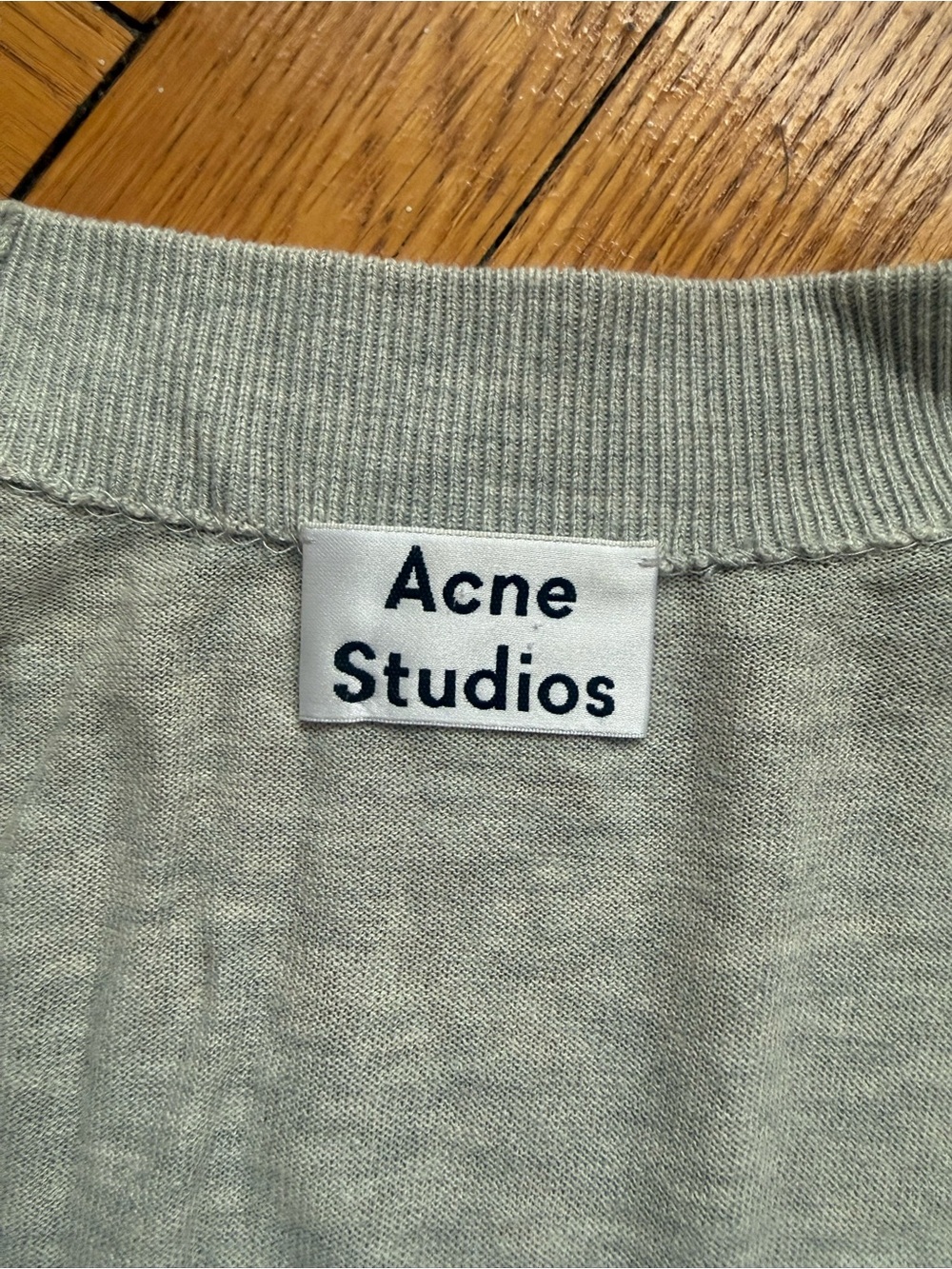 Acne Studios Gray Oversized Cardigan sweater